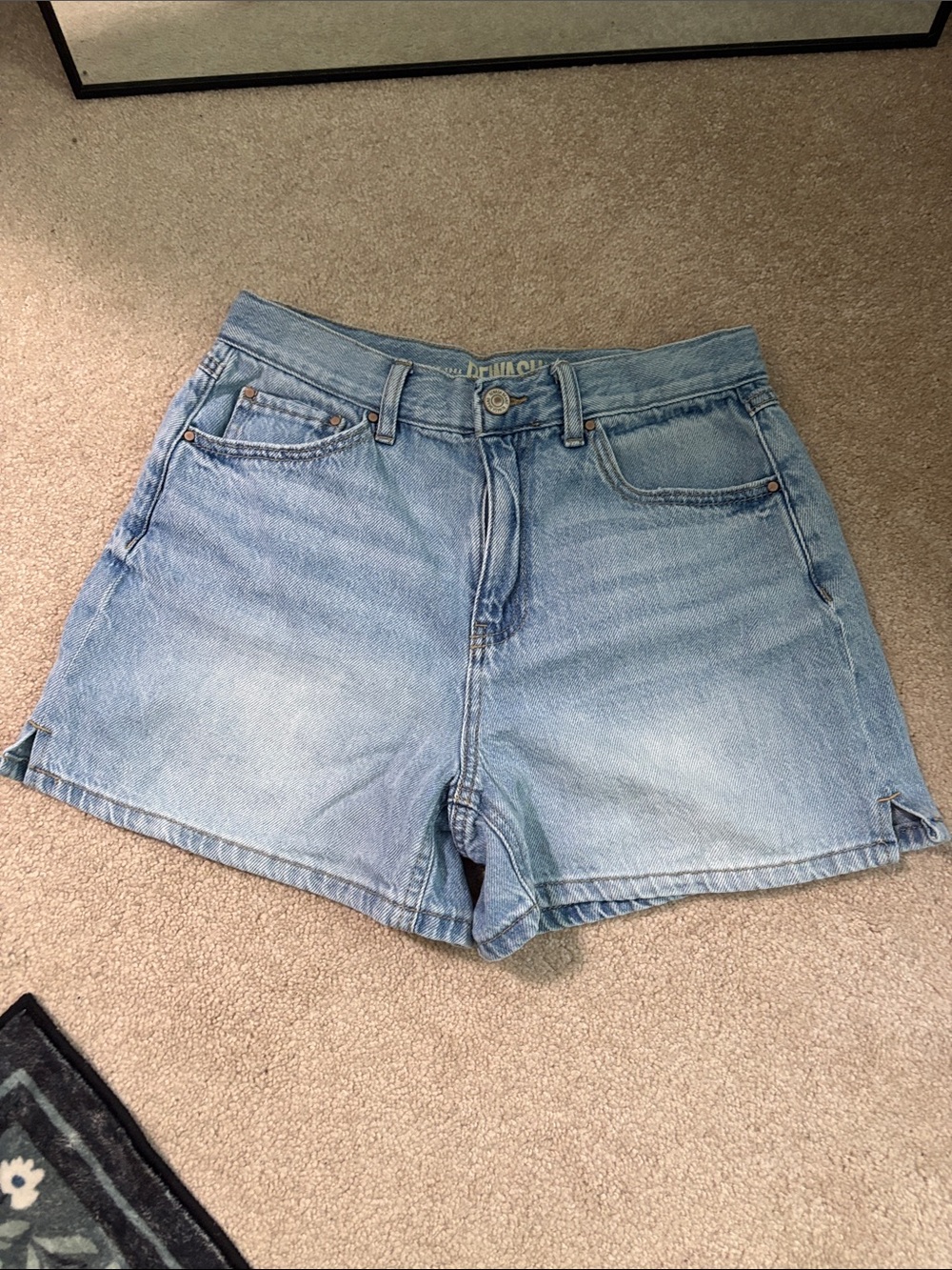 Rewash Light Blue High-Rise Denim Shorts